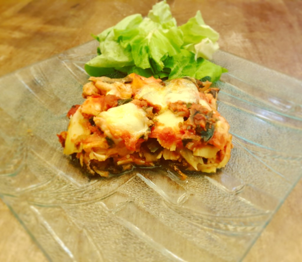 Lasagne aux blettes et au saumon 