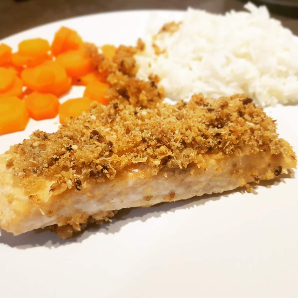 Saumon en croûte de parmesan 