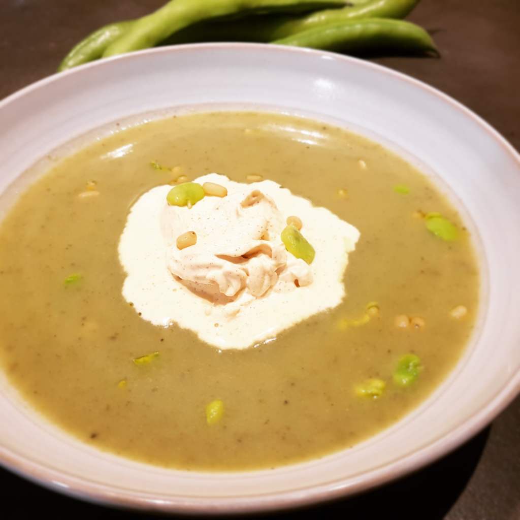 Velouté cosses de feves