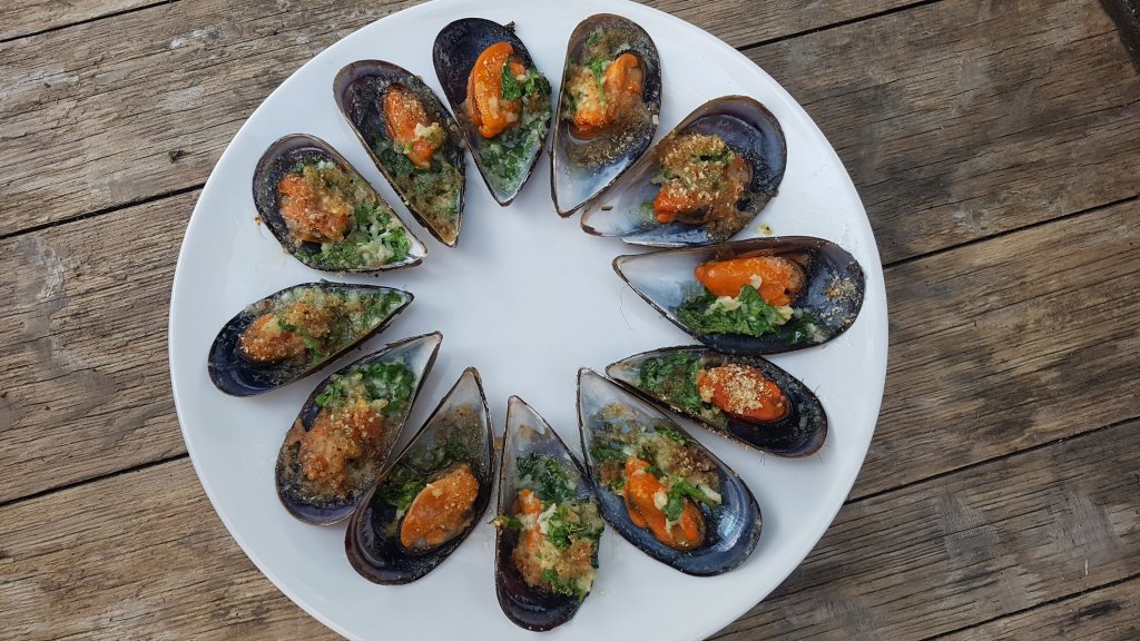 Moules Gratinées sans beurre 