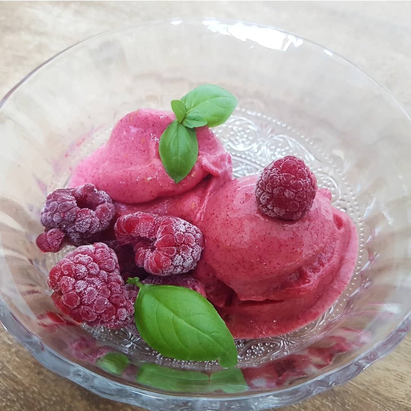 nice cream framboise basilic