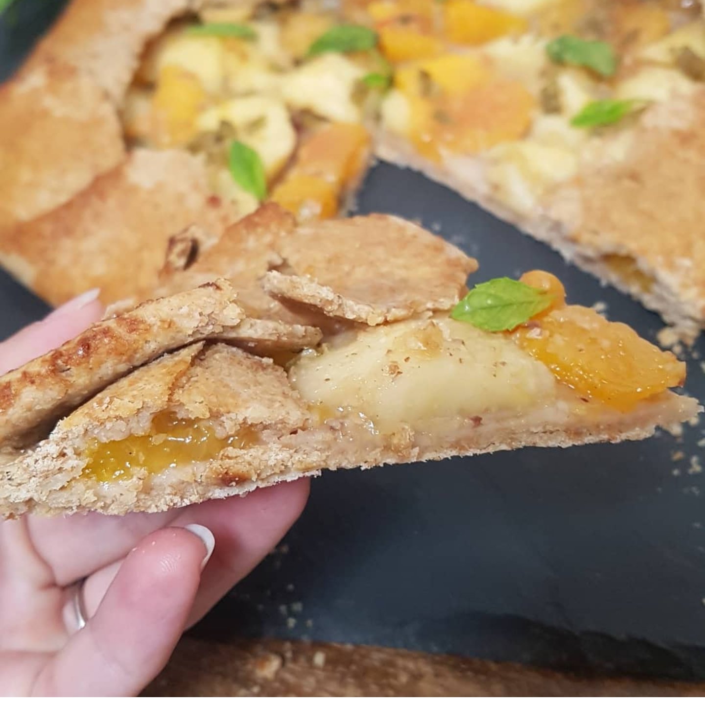 tarte ete peche menthe