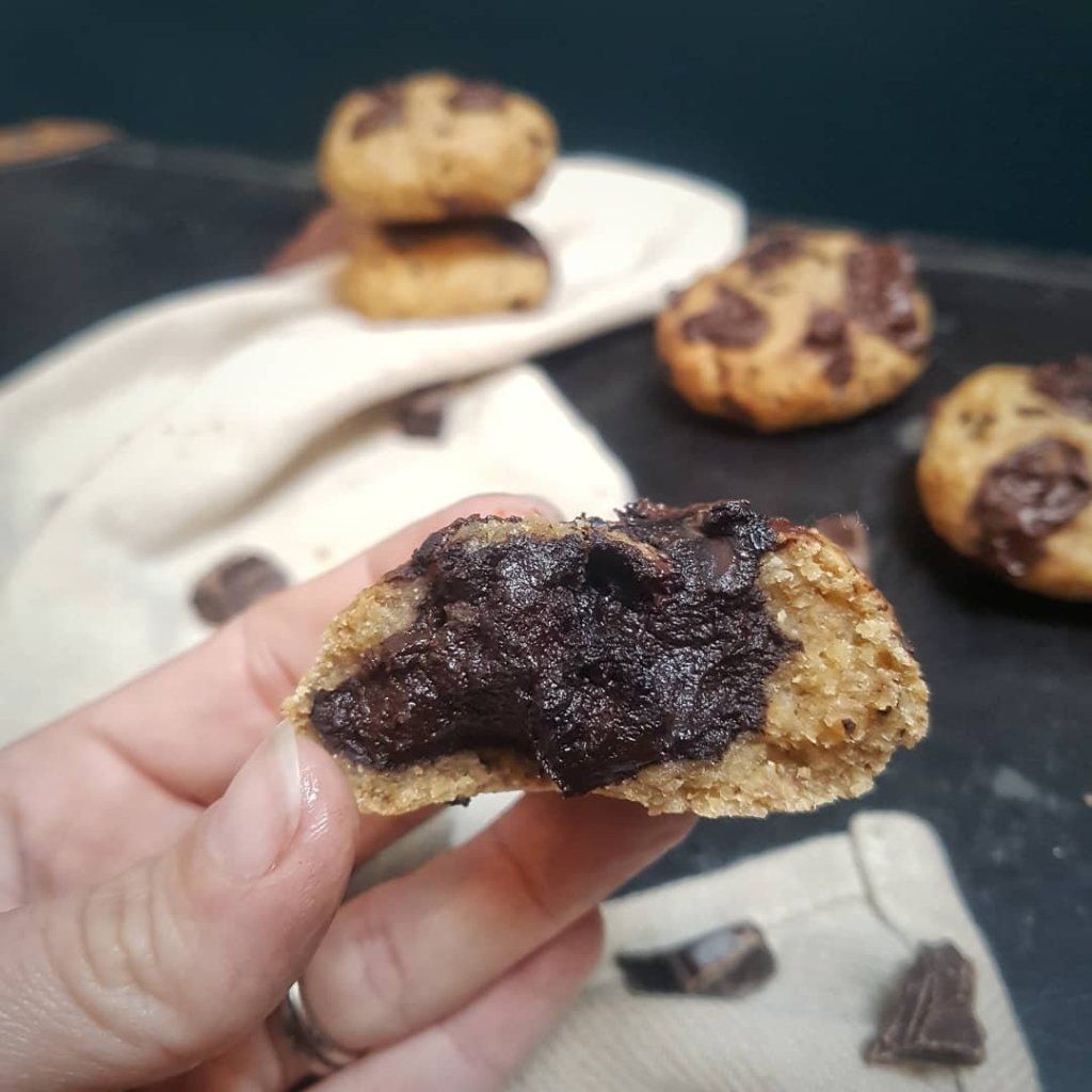 cookie coeur chocolat