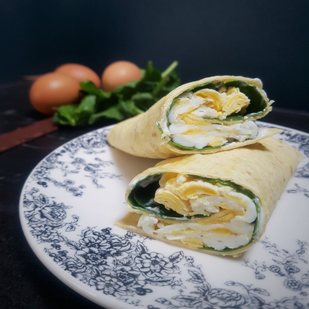 wrap oeufs et epinard