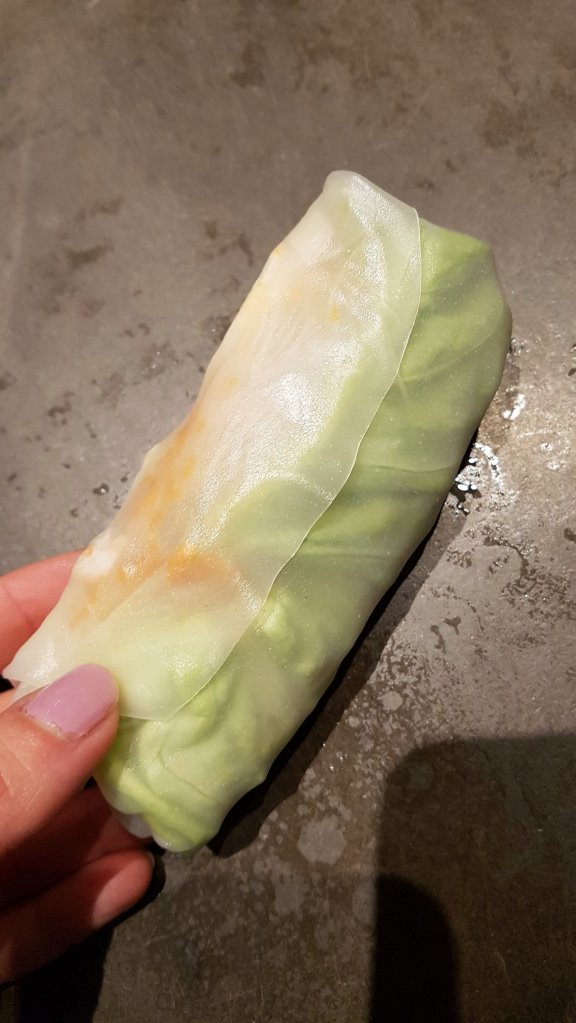 etape recette rouleaux de printemps