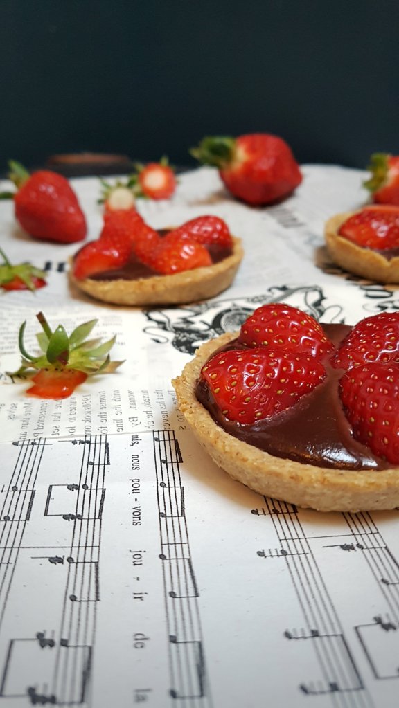 recette tartelette fraise et chocolat sans sucre