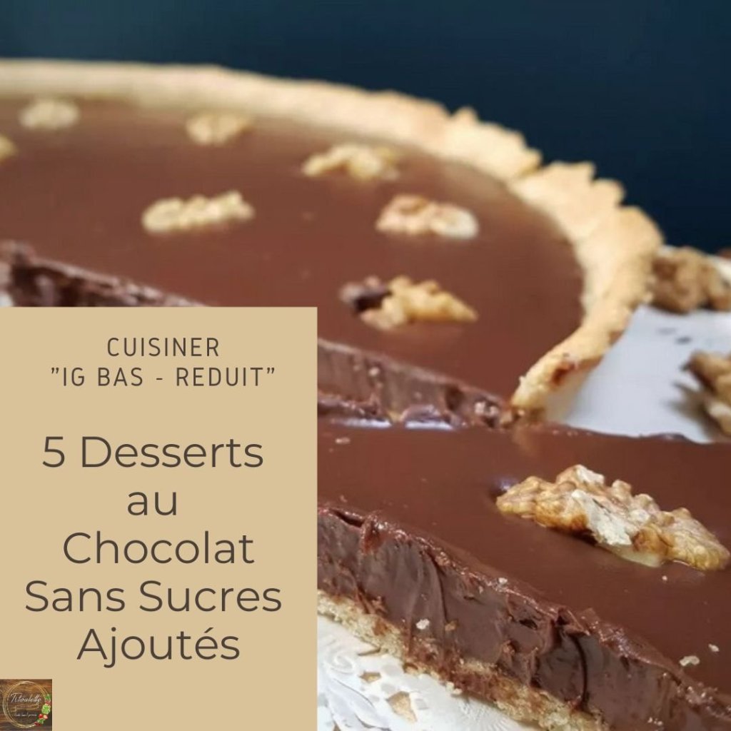 Recettes de Desserts au chocolat sans sucres ajoutés