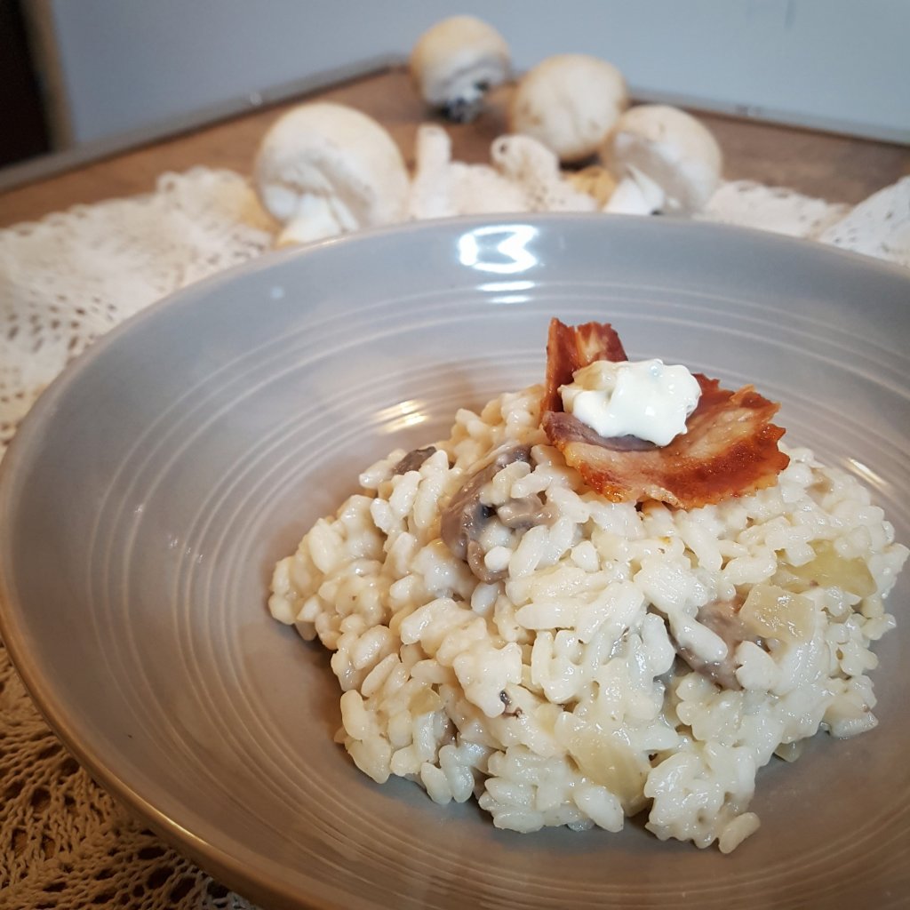 Risotto champignons et gorgonzola