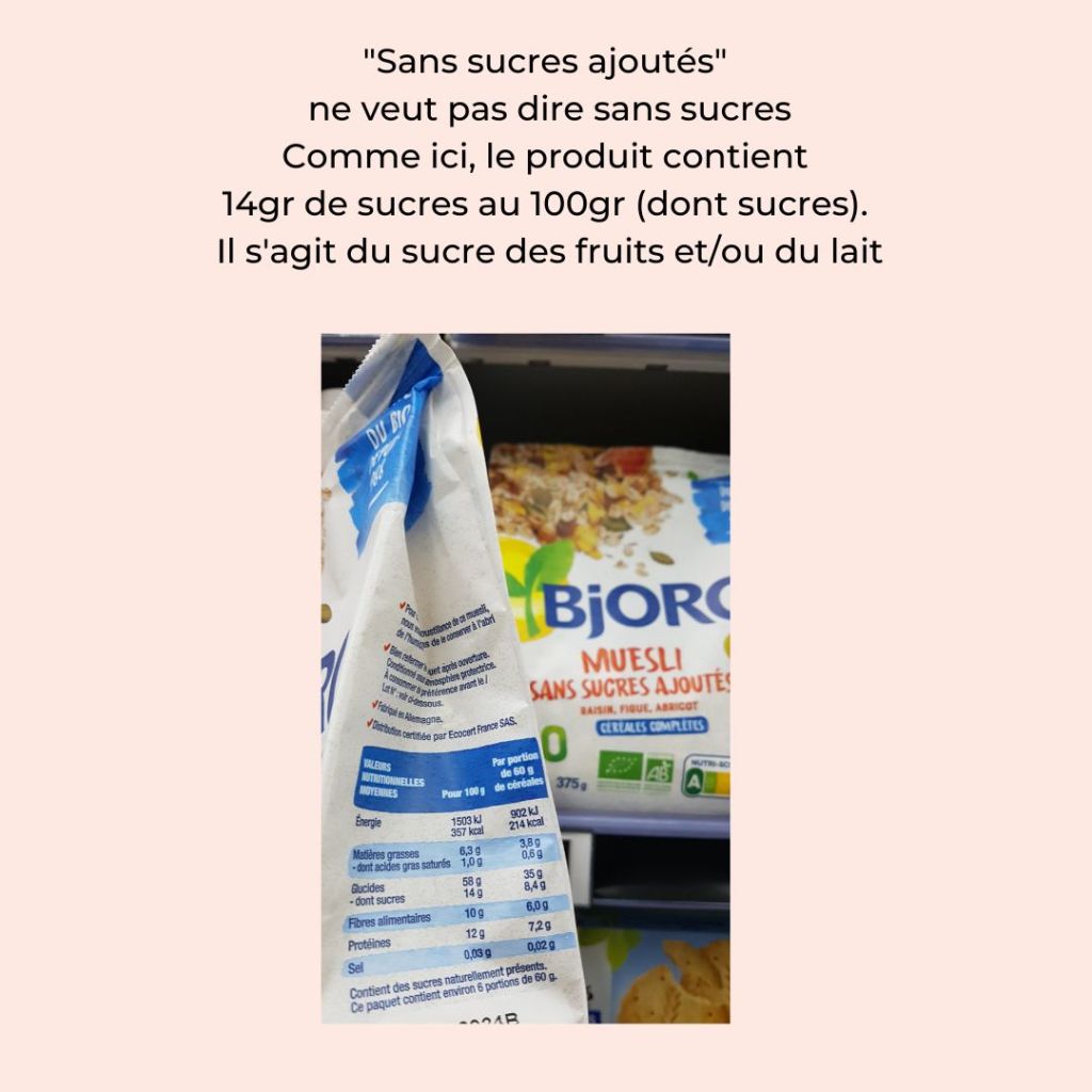 sans sucre ou sans sucre ajoute