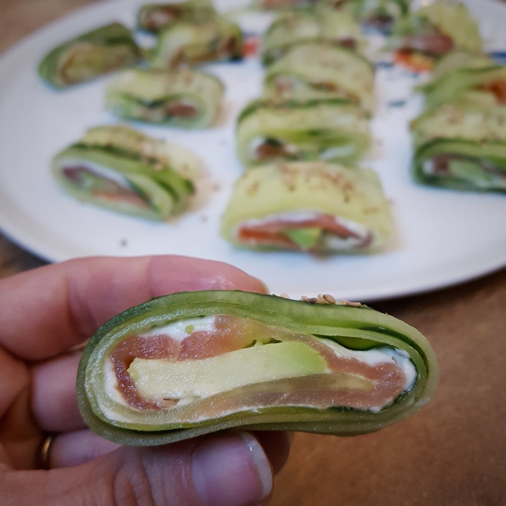 Idée apéro Roulés courgette