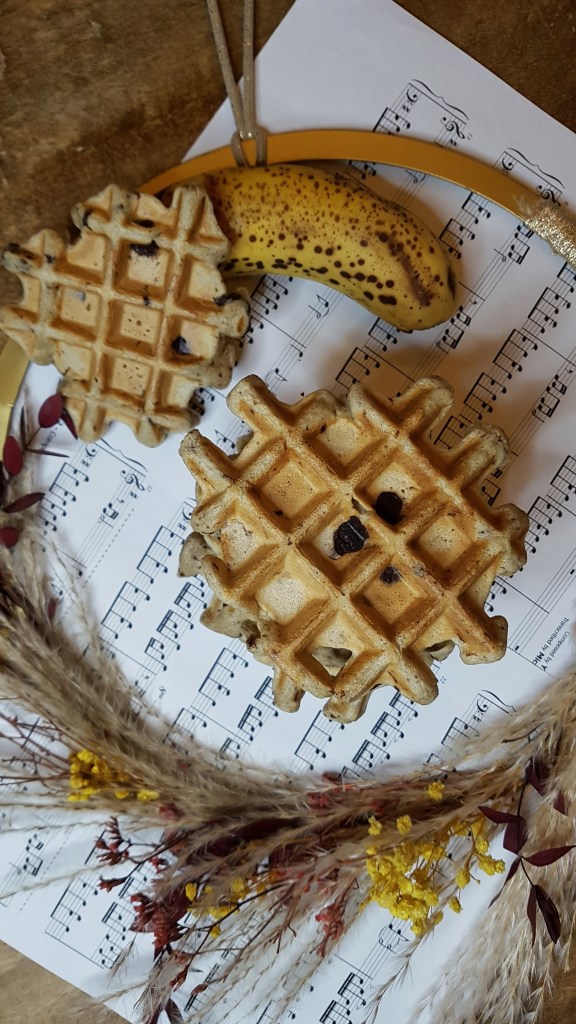 Gaufres banane et chocolat healthy