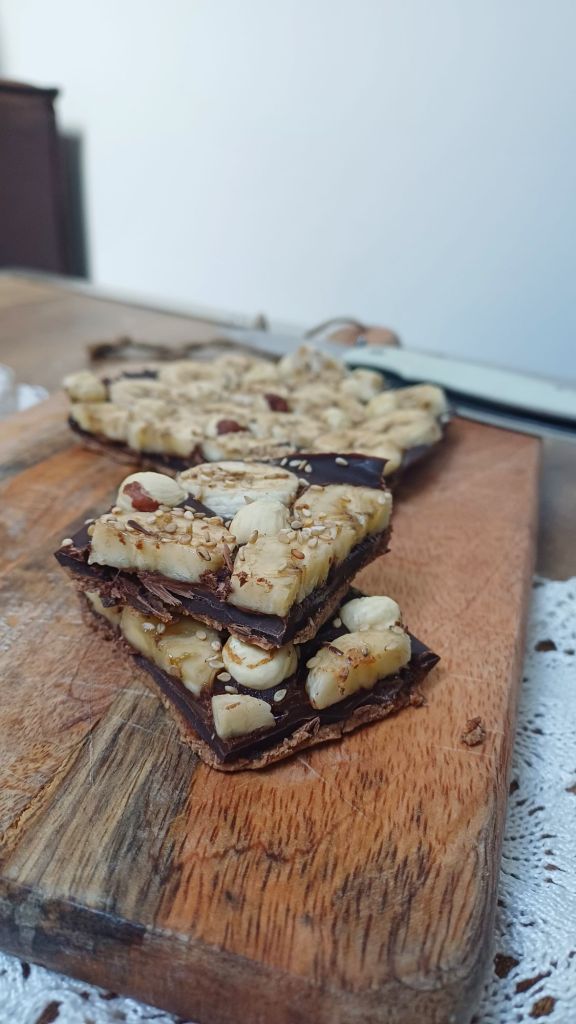 recette Barres chocolat banane amande sans sucre ajouté