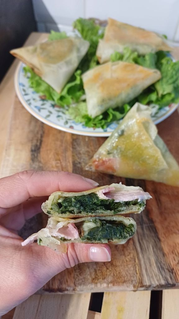 recette Samoussas Blettes jambon et bleu