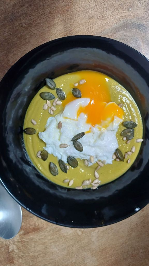 recette Velouté froid petits pois et œuf poché