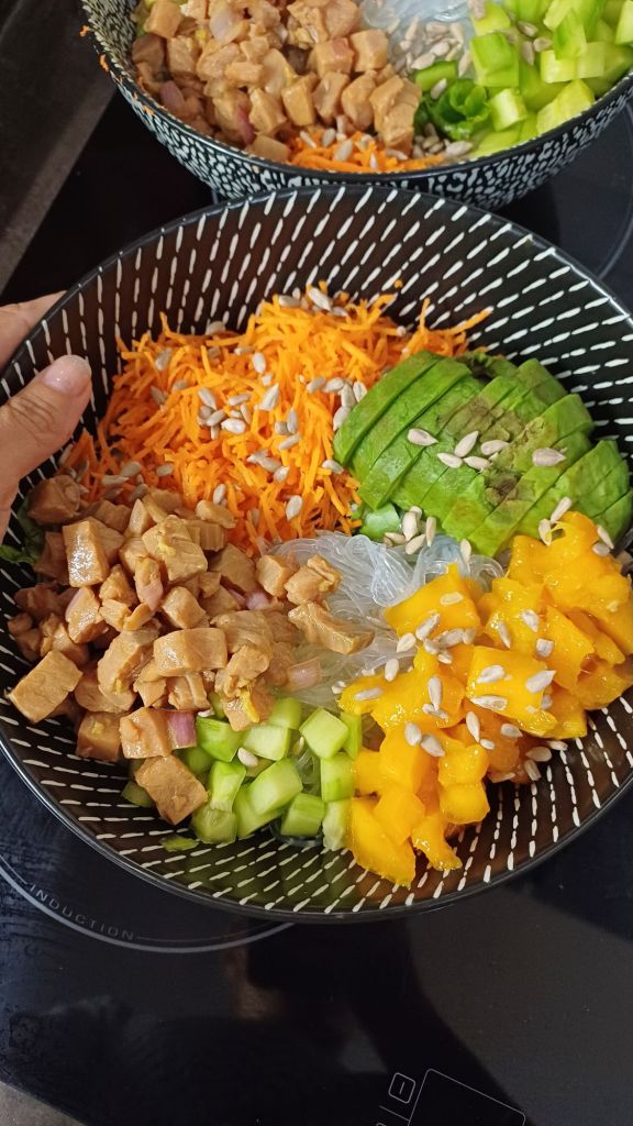 recette Poke Bowl Saumon mariné Mangue