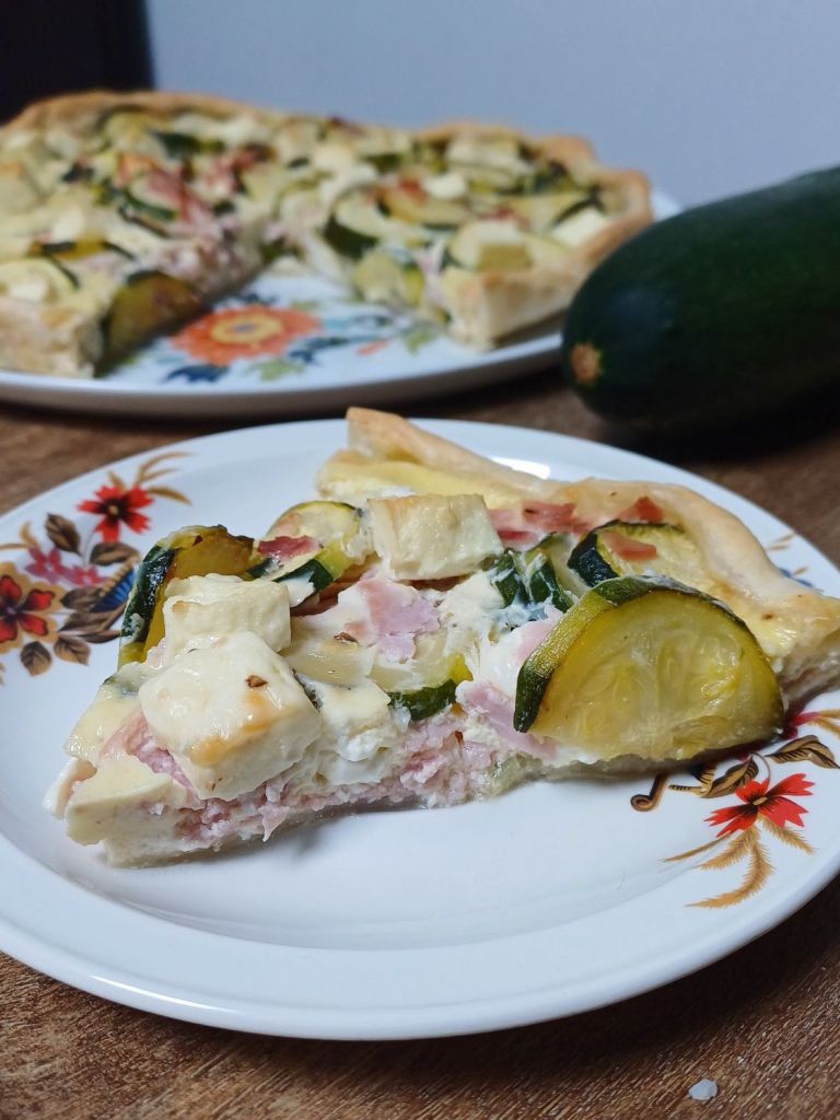 recette Tarte courgette féta