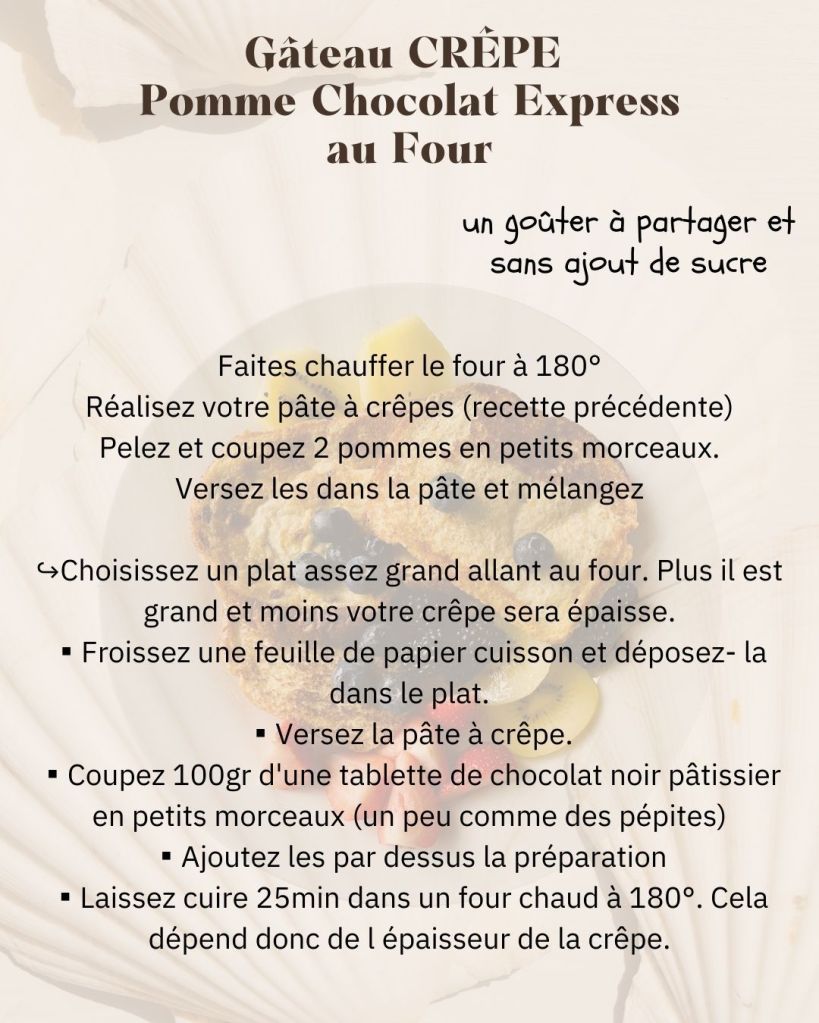 recette crepe pomme au four